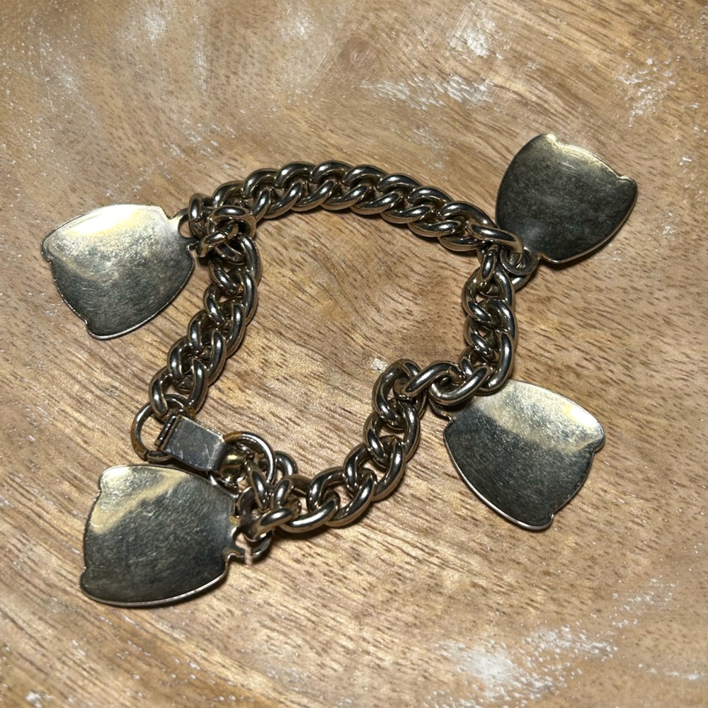 Vintage Funny 10 Commandments Charm Silver Tone Bracelet 50's Jewelry - Picture 5 of 15